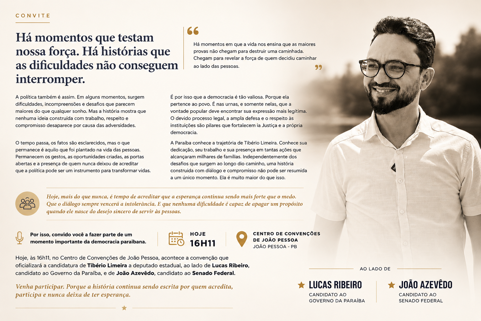 Quando a caminhada é feita com o povo, ela nunca termina.